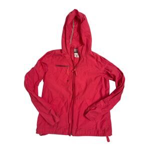 Columbia Women's Pink Lightweight Full Zip Hooded Jacket Sz M